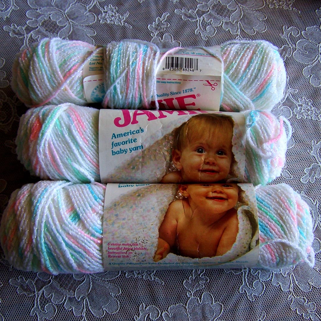 Baby Jamie Pompadour Yarn by Lion Brand Color Peppermint | Etsy