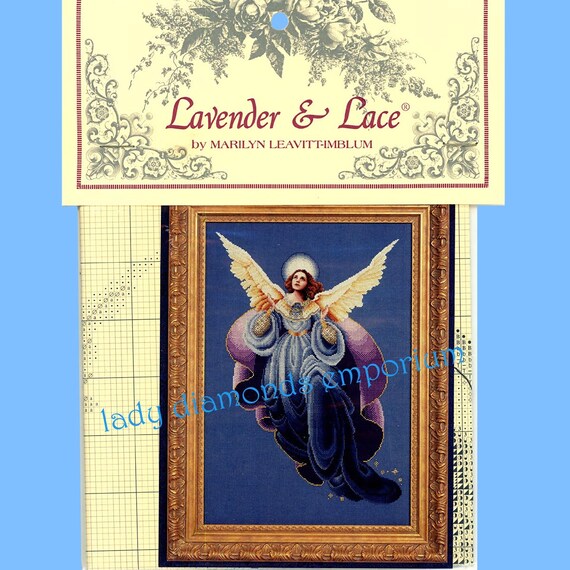 Vtg Lavender & Lace Cross Stitch Patterns Angel of the Morning