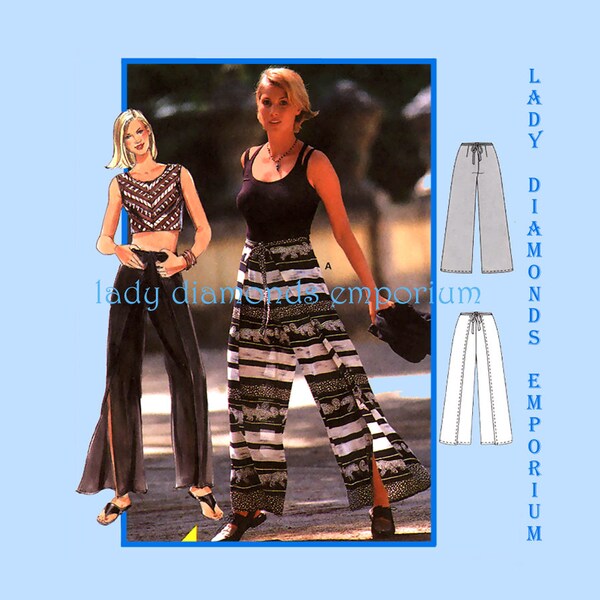 Super Easy Burda 2989 Womens Wrap Pants Island Pants Resort Wear Poolside Pants size 8 10 12 14 16 18 OOP Sewing Pattern Uncut FF