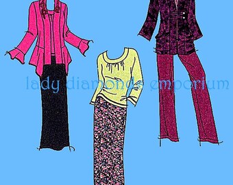 Simplicity 2148 Pullover Tunic Top Pull-on Pants Cardigan Jacket Womens sz 16 18 20 22 24 Sewing Pattern Uncut