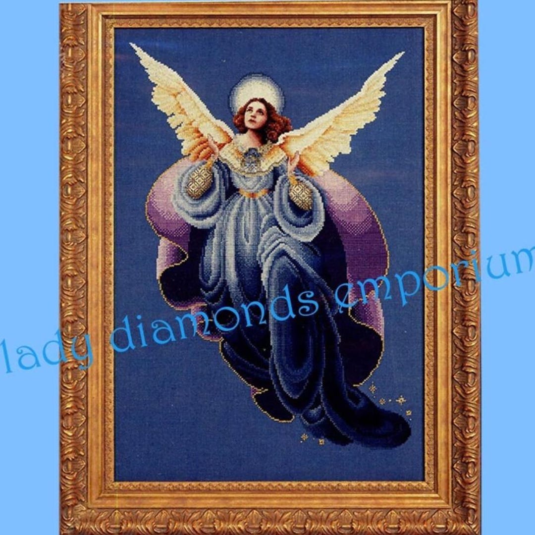 Vtg Lavender & Lace Cross Stitch Patterns Angel of the Morning