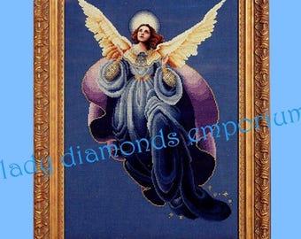 Vtg Lavender & Lace Cross Stitch Patterns Angel of the Morning