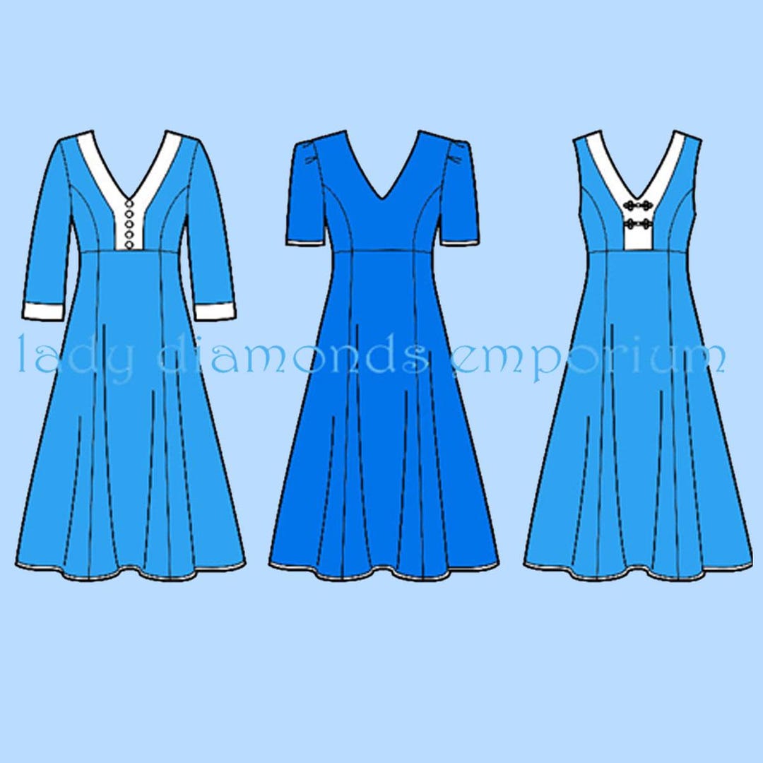 Empire Waist Fitted & Flared Dress Princess Seams Womens 10 12 14 16 18  Simplicity 2247 Uncut - Etsy