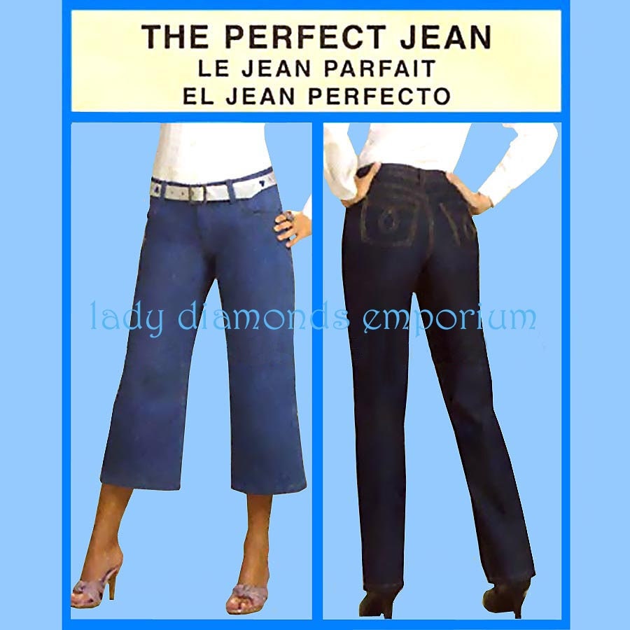 Womens Perfect Fit Jeans Pants Chinos Capris Tapered Leg Boot Leg Plus Size  14 16 18 20 Palmer & Pletsch Pattern Mccalls 5142 Uncut 