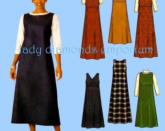 Vintage 2 Hour Pullover Jumper V-neck Scooped or Round Neck Womens plus size 14 16 18 20 Easy Mini Midi Maxi Sewing Pattern Simplicity 9830