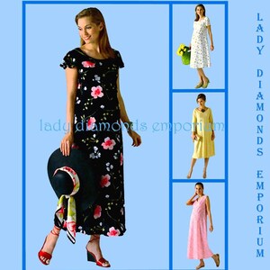 sachin and babi light blue dress Vtg. Empire Waist Maternity Dress in Two Lengths Short or Long Sleeve  Sleeveless Womens Size 6 8 10 12 Sewing Pattern Mccalls 4398 Uncut