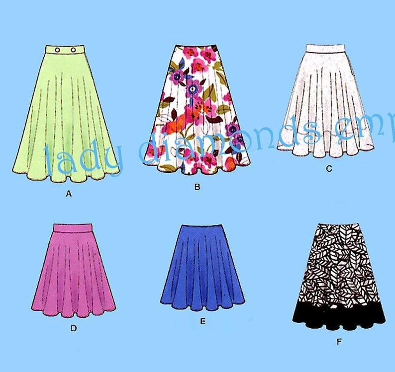 Misses Mini Midi Flared Three Quarter Circle Skirts Optional - Etsy UK