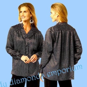 Easy Very Loose Fitting Long Sleeve Top Shirt Blouse Tunic Pull-on Pants Womens size 8 10 12 14 16 18 20 22 24 Pattern Butterick 5773 Uncut