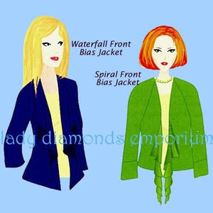 Wzór VTG Fashion in Harmony nr 802 ~ Uprzedzenia do kurtek Wodospad lub spiralny przód Damskie S M L XL XXL Nieobcięte