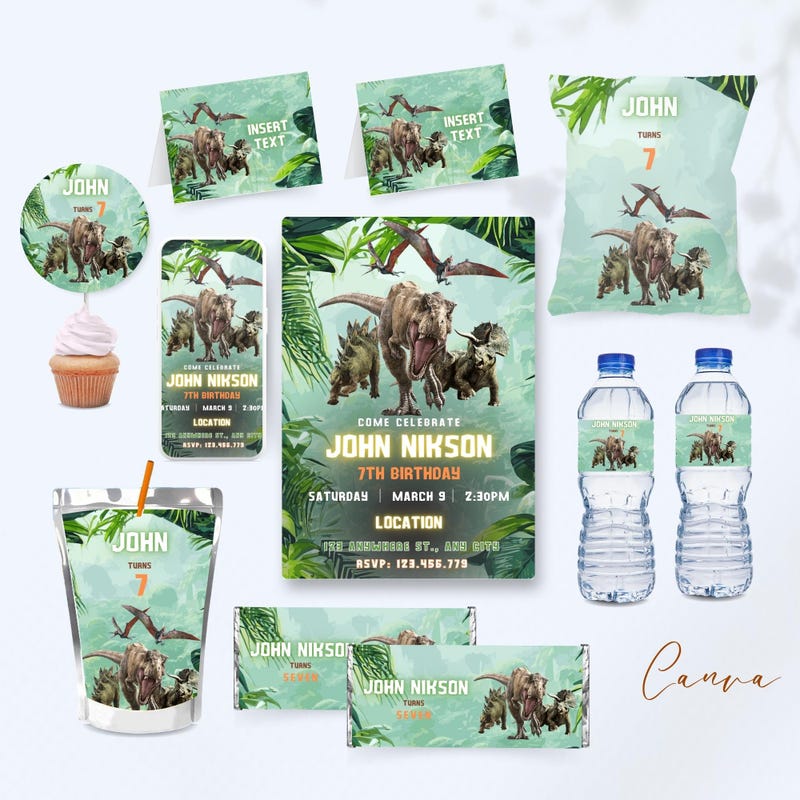 Jurassic World Invitations - Etsy