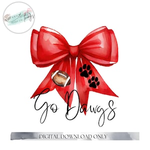 State of Georgia Georgia Bulldog Football Go Dawgs UGA University of Georgia SEC Football Watercolor PNG File Instant Download