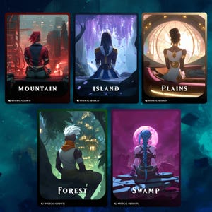 Terrains à thème des personnages mystérieux de League of Legends – Ensemble de terrains de base avec illustration personnalisée |  Cartes proxy
