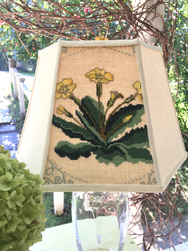 Primrose Needlepoint Lampshade Classic Hex Lamp shade to suit | Etsy
