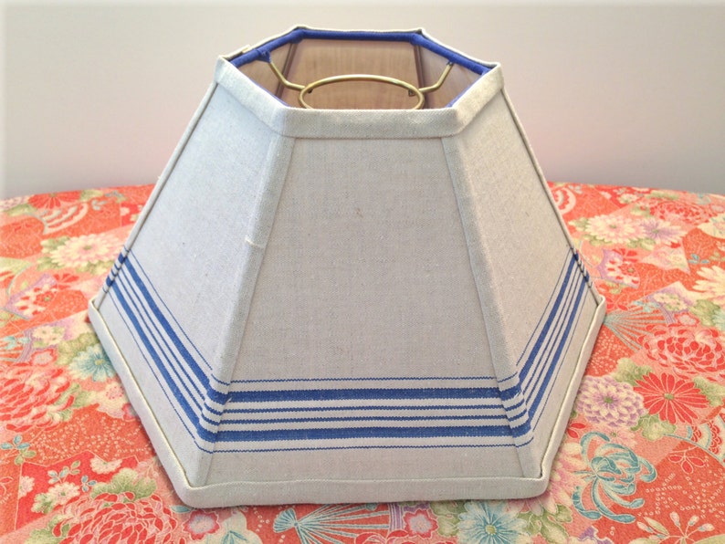 Blue Hurricane Lamp Shade fits over glass chimney for oil Etsy