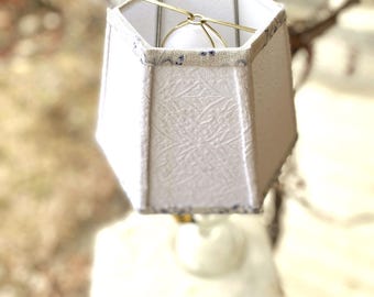 Antique Matelesse Hex Clip lampshade, 5x8x6