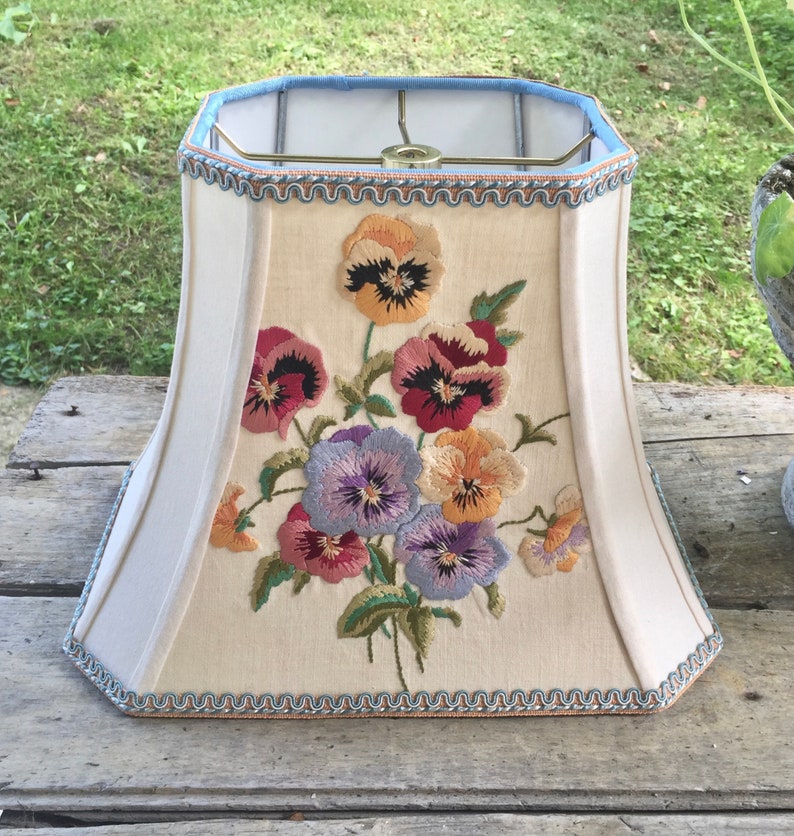Embroidery Lampshade Rectangle Bell Lamp Shade Very Pretty