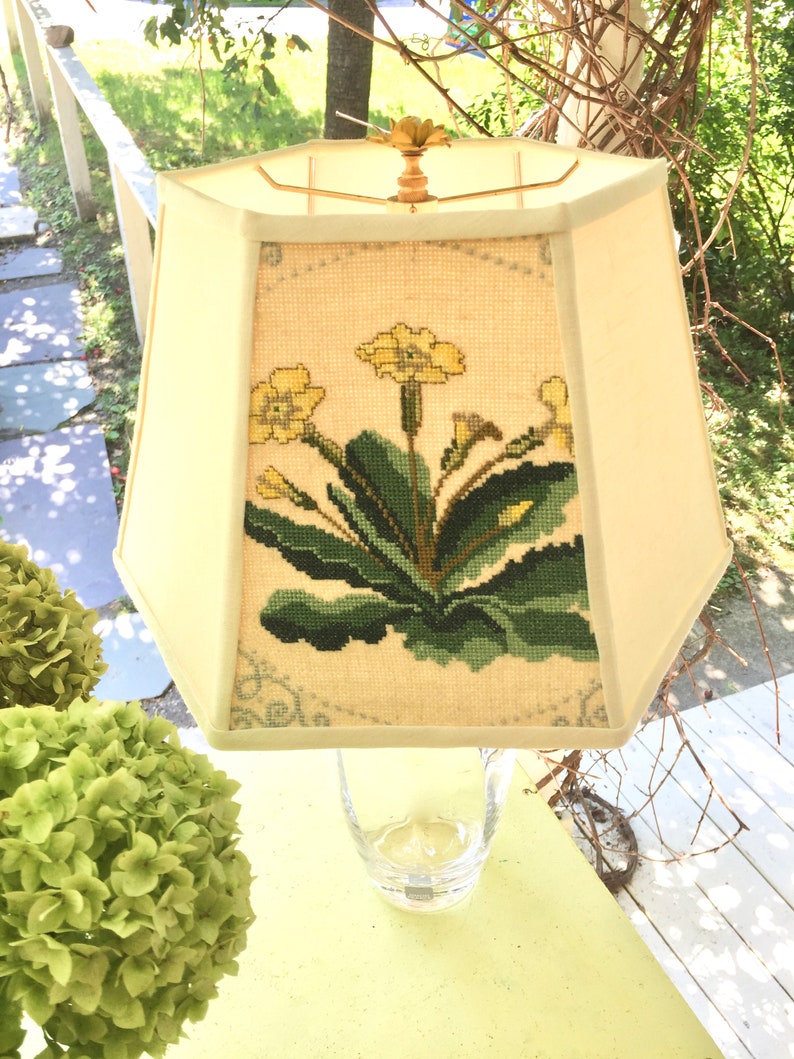 Primrose Needlepoint Lampshade Classic Hex Lamp shade to suit | Etsy