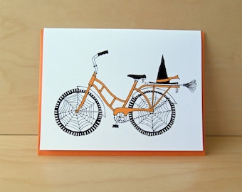 Halloween Card - Witch Bike