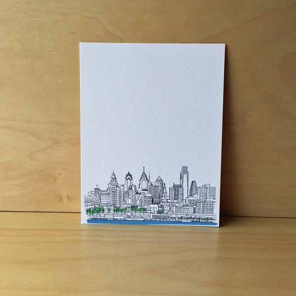 Philadelphia Skyline Noteflat Cards set of 12 - READY TO SHIP