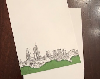 Philadelphia Skyline Noteflat Cards set van 12 - KLAAR OM TE VERZENDEN