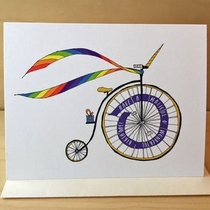 Verjaardagskaart Eenhoornfiets