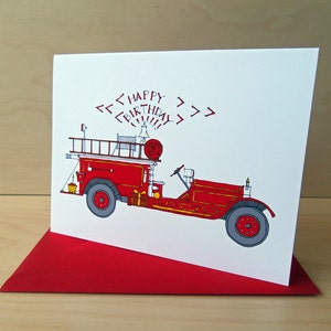 Firetruck Birthday Card image 4