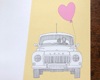 Classic Car Love Card