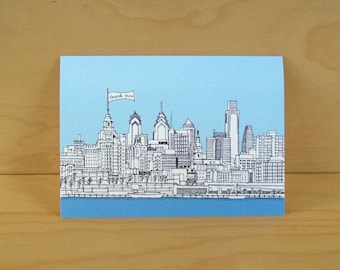 Philadelphia Skyline Card - Thank you, Birthday, Hello, Yo