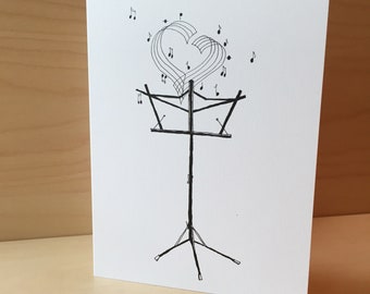 Music Stand musical notecards