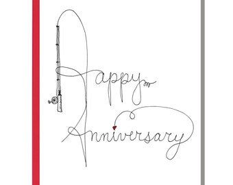 Happy Anniversary Fishing Card