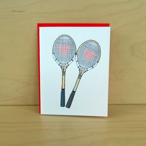 Carte amour-amour tennis