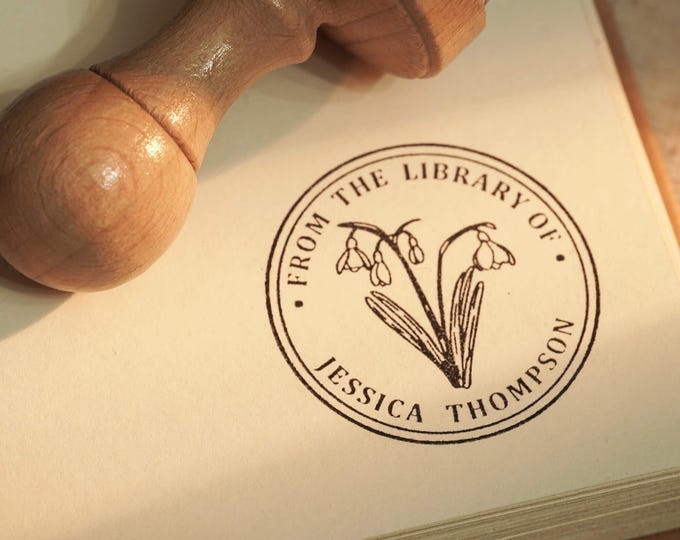 Personalized Book Stamp: Custom Book Lover Gift