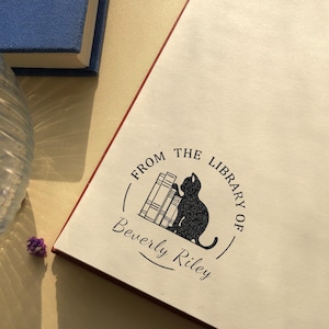 BOOK STAMP PERSONALIZED | Custom Library Stamp | Self-inking Stamp | From the Library of Stamp | Book Lover Gift | Christmas Gifts