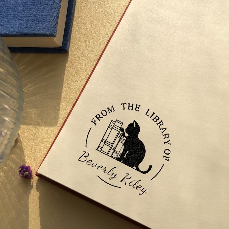 BOOK STAMP PERSONALIZED | Custom Library Stamp | Self-inking Stamp | From the Library of Stamp | Book Lover Gift | Christmas Gifts