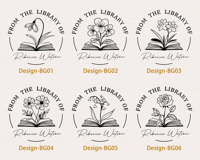 BOOK STAMP PERSONALIZED | Custom Library Stamp | Self-inking Stamp | From the Library of Stamp | Book Lover Gift | Christmas Gifts