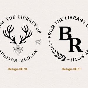 BOOK STAMP PERSONALIZED | Custom Library Stamp | Self-inking Stamp | From the Library of Stamp | Book Lover Gift | Christmas Gifts