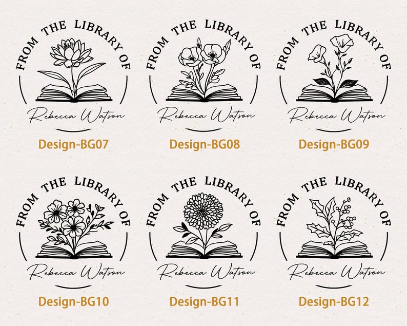 BOOK STAMP PERSONALIZED | Custom Library Stamp | Self-inking Stamp | From the Library of Stamp | Book Lover Gift | Christmas Gifts