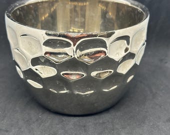 Monique Lhuillier for Royal Doulton Atelier Nut Bowl Nickel Plated Designer