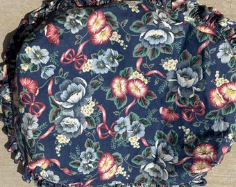 Longaberger 16” x 10.5” x 4” Cloth Basket Liner Wildflower Blue Floral