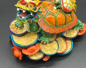 Chinese Feng Shui Dragon Turtle Statue
