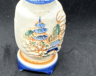 Occupied Japan Small 3.75" Ceramic Hand Painted Mini Flower Vase