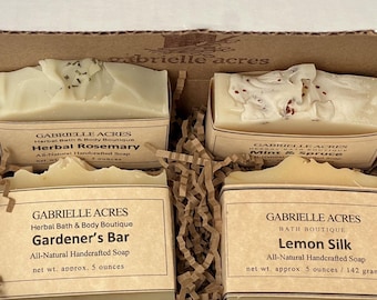 Soap Gift Box, Natural Herbal Soaps, All Natural Gift Set