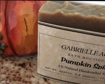 Pumpkin Spice Handcrafted Soap, All Natural Soap, Autumn Spiced Soap