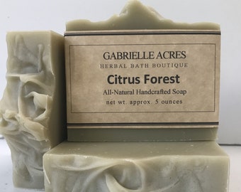 Citrus Forest Natural Soap,All Natural Soap, Essential Oil Soap, Nature Inspired Gift