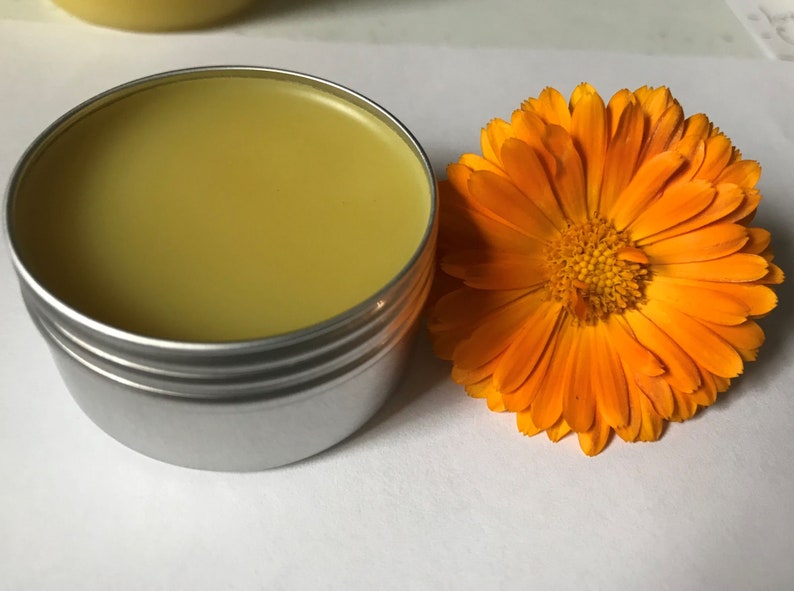 Calendula Salve. Calendula Infused Herbal Balm, Organic Ingredients, All Natural Herbal Salve 1 液量オンス