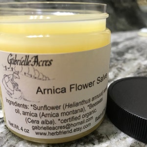 Arnica Salve - Arnica Flower Infusion Salve, Organic Ingredients