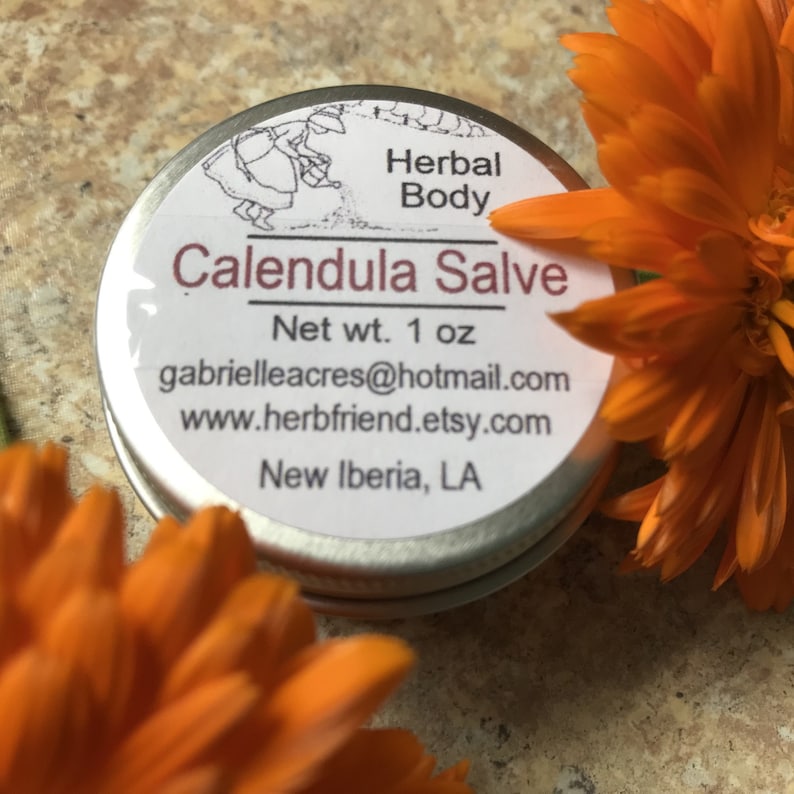 Calendula Salve. Calendula Infused Herbal Balm, Organic Ingredients, All Natural Herbal Salve image 9