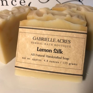 Lemon Silk All Natural Handcrafted Soap image 5