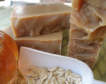 Oatmeal Soap, Unscented Soap, Natural Bath Soap, Oatmeal, Milk and Honey - Unscented Natural Herbal Soap - Goat Milk Soap