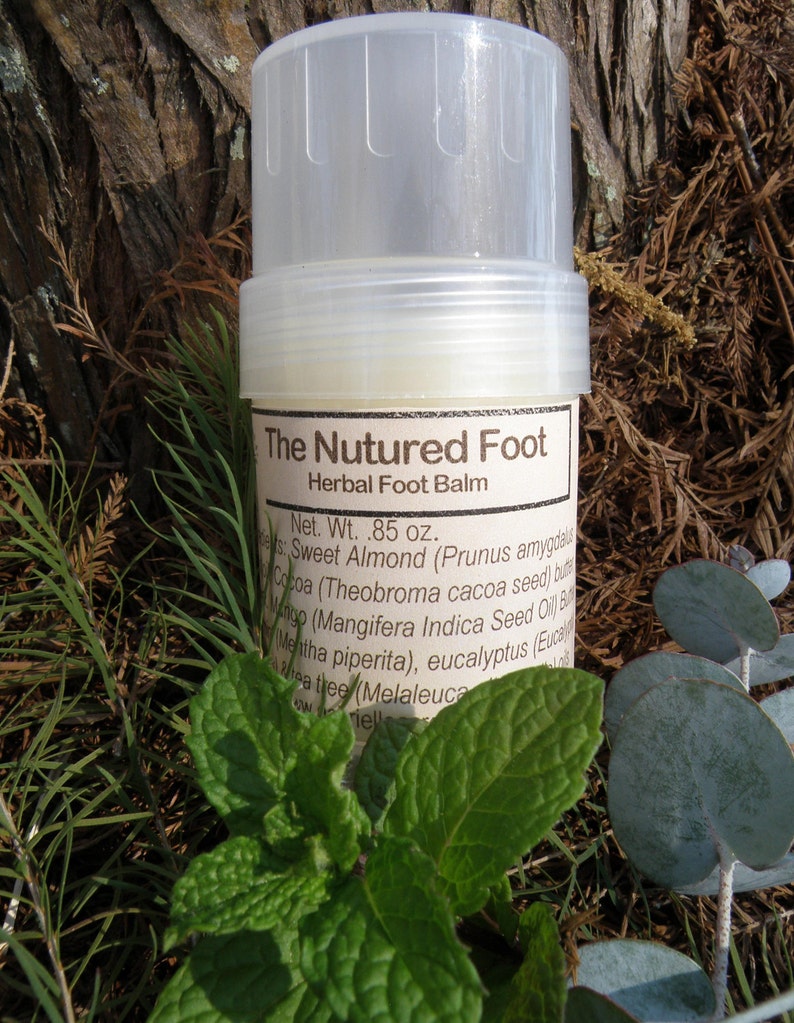 Natural Foot Balm, Barefoot Balm, Nurtured Feet, Herbal Foot Balm, 2 ounce tube image 4